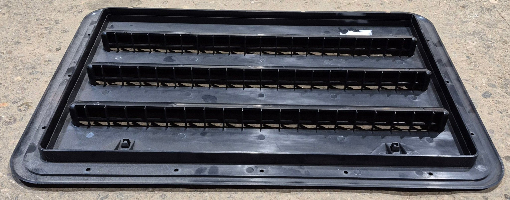 Used DOMETIC/ ATWOOD  13003- Black Air Intake Side Refrigerator Vent- HAS FRAME