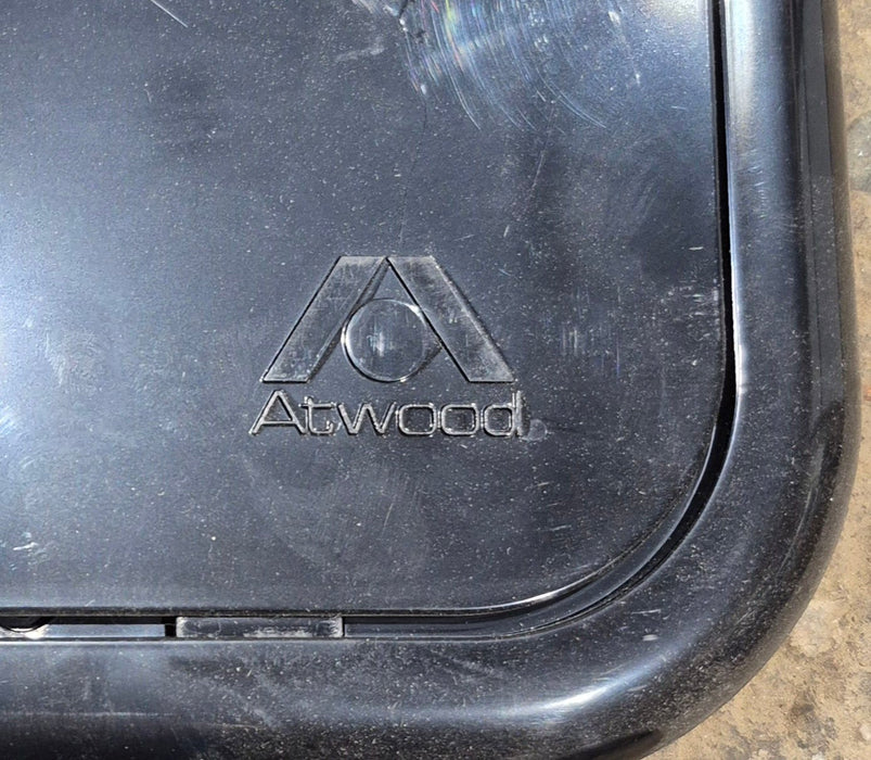 Used DOMETIC/ ATWOOD  13003- Black Air Intake Side Refrigerator Vent- HAS FRAME