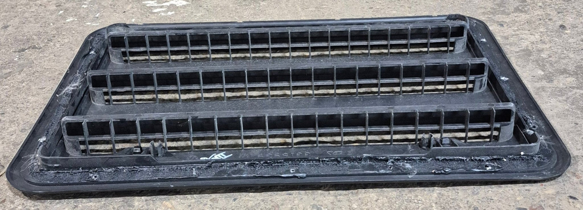 Used Dometic Black Air Intake Side Refrigerator Vent- HAS FRAME