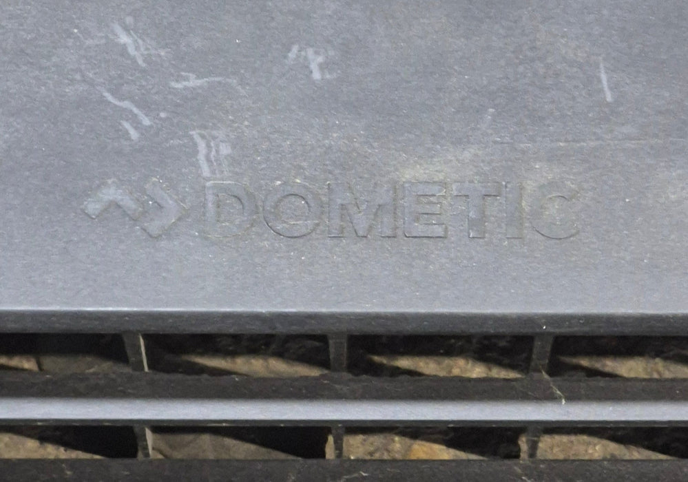 Used Dometic Black Air Intake Side Refrigerator Vent- HAS FRAME