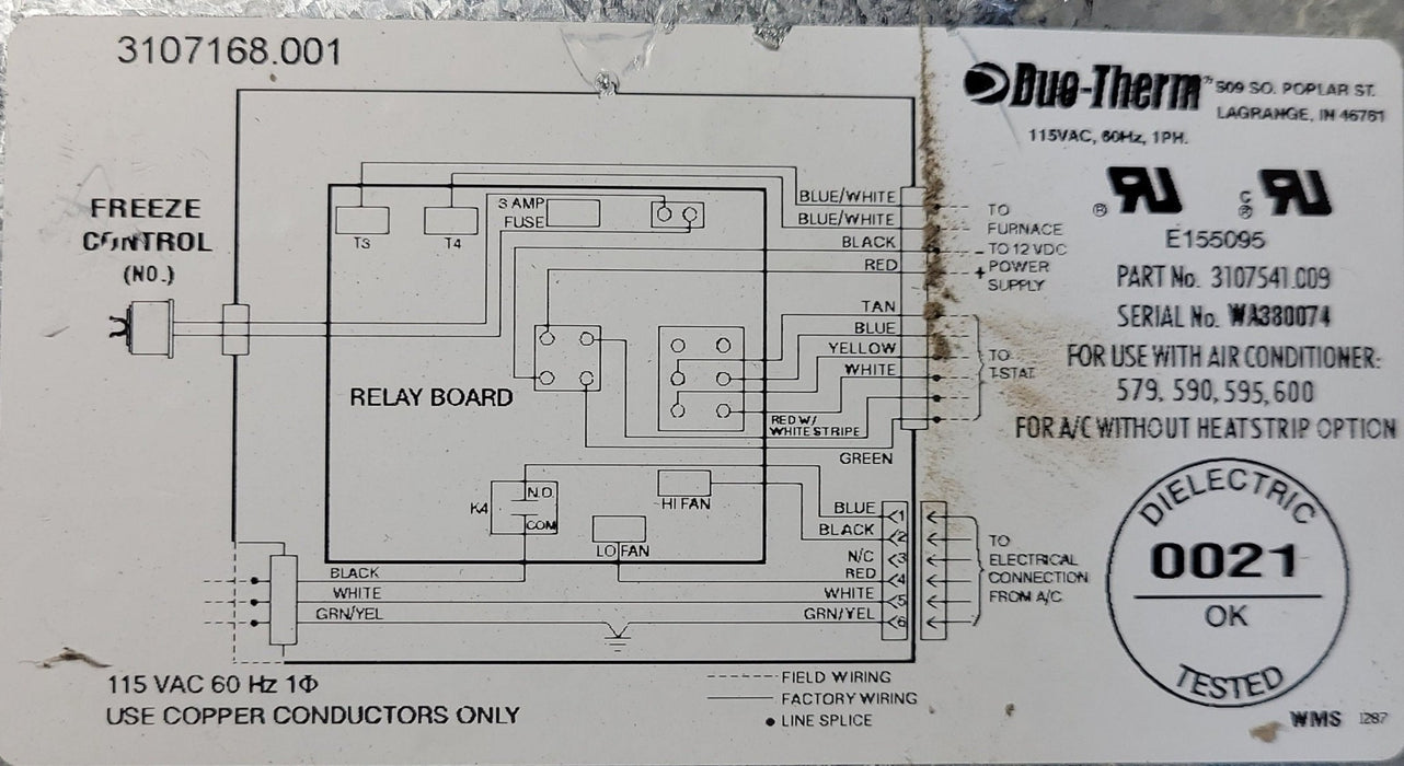 Used Dometic / Duo-therm A/C Analog Control - 3107541.009