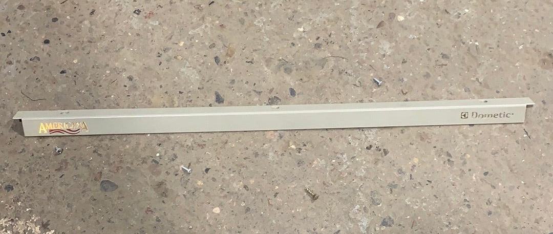 Used Dometic Fridge Door Panel Holder Deco Strip W/ Logo | 2932642040 - Young Farts RV Parts