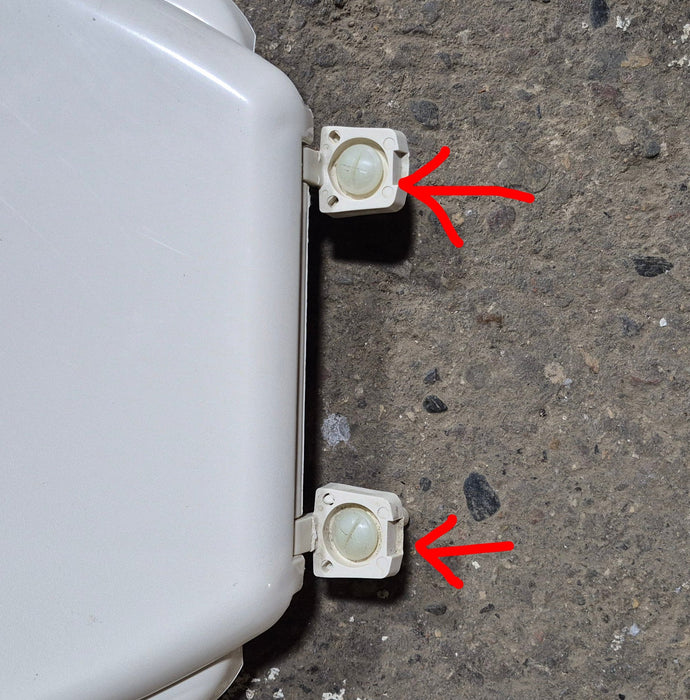 Used Dometic Toilet Seat & Cover Replacement, Off-White - 385344089 , 385312114