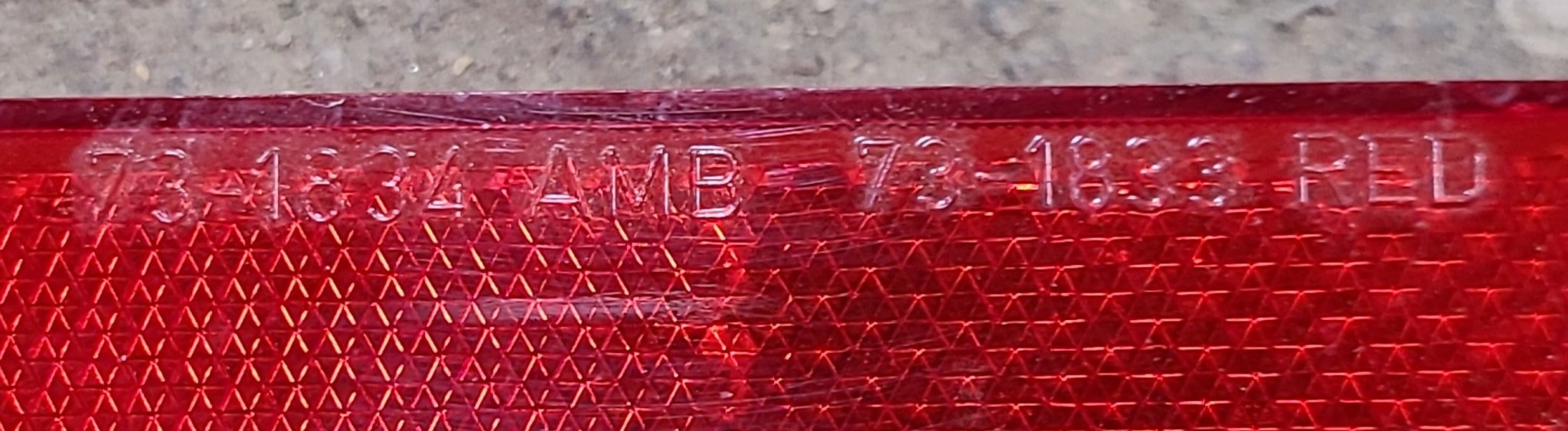 Used Dominion Auto 73-1834 AMB 73-1833 RED SAE-AP2 77 Replacement Lens for Marker Light - Red - Young Farts RV Parts