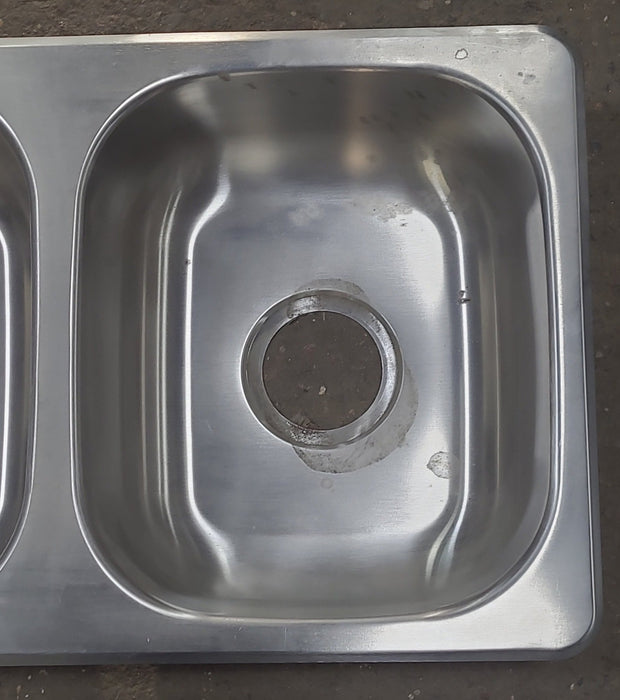 Used Double Kitchen Sink 27" X 16" X 7" D