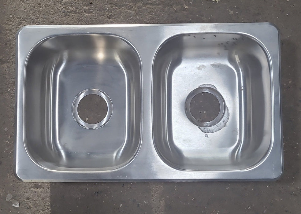 Used Double Kitchen Sink 27" X 16" X 7" D