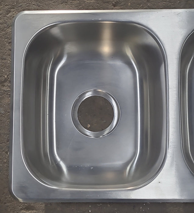 Used Double Kitchen Sink 27" X 16" X 7" D