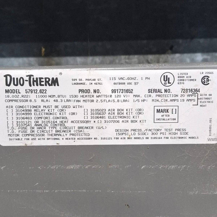 Used Duo-Therm Air Conditioner, Head Unit, 11000 BTU, Cool Only - 57912.622
