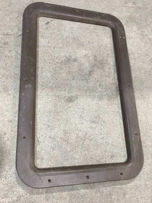 Used Entry Door Exterior Window Frame, Brown: 24 3/4" x 15 3/4"