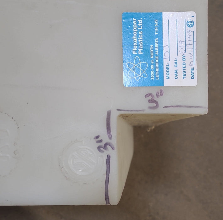 Used Fresh Water Tank 12" H  x 21" W x 30” L