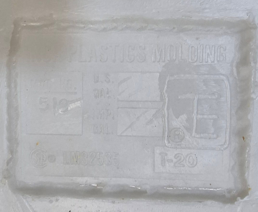 Used Fresh Water Tank 9" H  x 23 3/4" W x 58” L