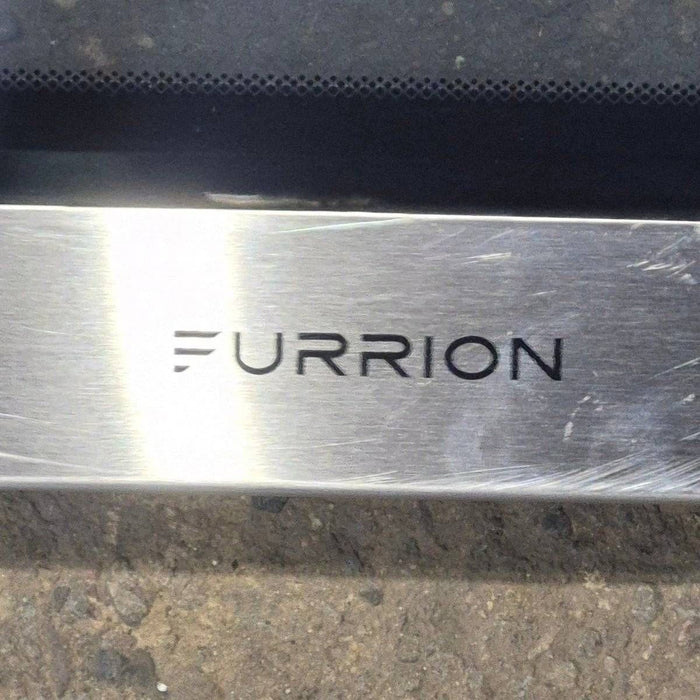 Used Furrion Oven Door , Black Glass Panel W/ Stainless Steel Trim & Handle - 21.375" x 15.75" x 3.875" - Young Farts RV Parts