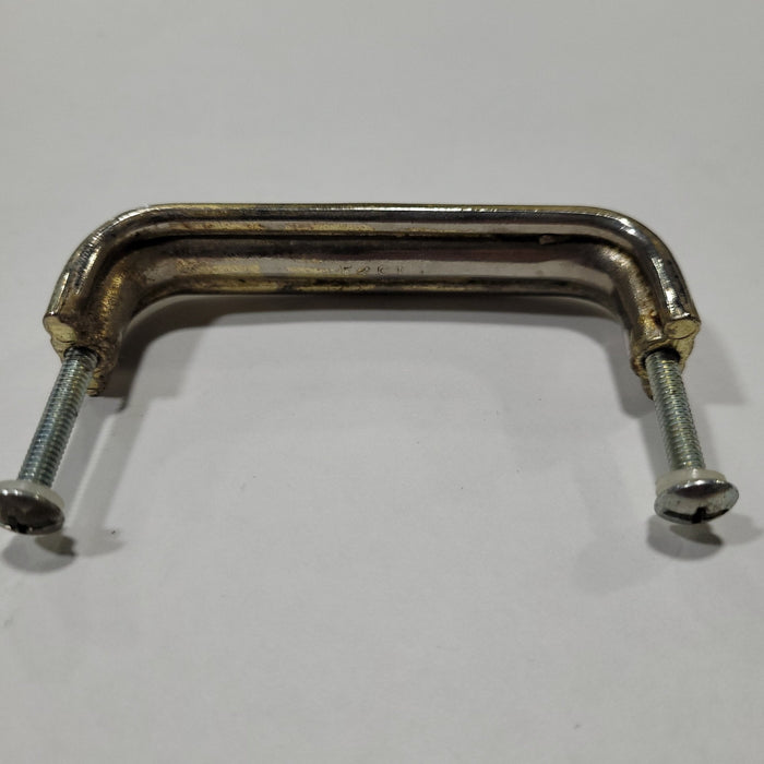 Used Gold (mostly worn to silver) Cabinet Handle 3" Hole Spacing