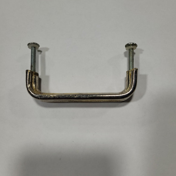 Used Gold (mostly worn to silver) Cabinet Handle 3" Hole Spacing