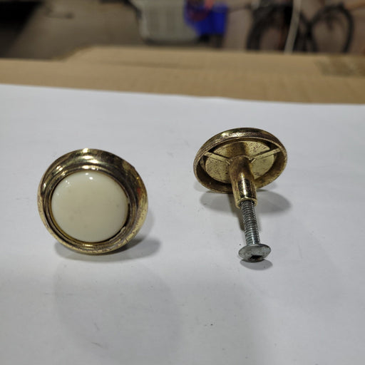 Used Gold ( with ceramic centers) Cabinet Knob - Young Farts RV Parts