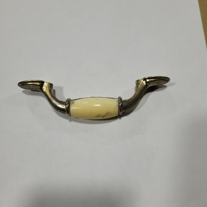 Used Gold (with off white centers) Cabinet Handle 3" Hole Spacing
