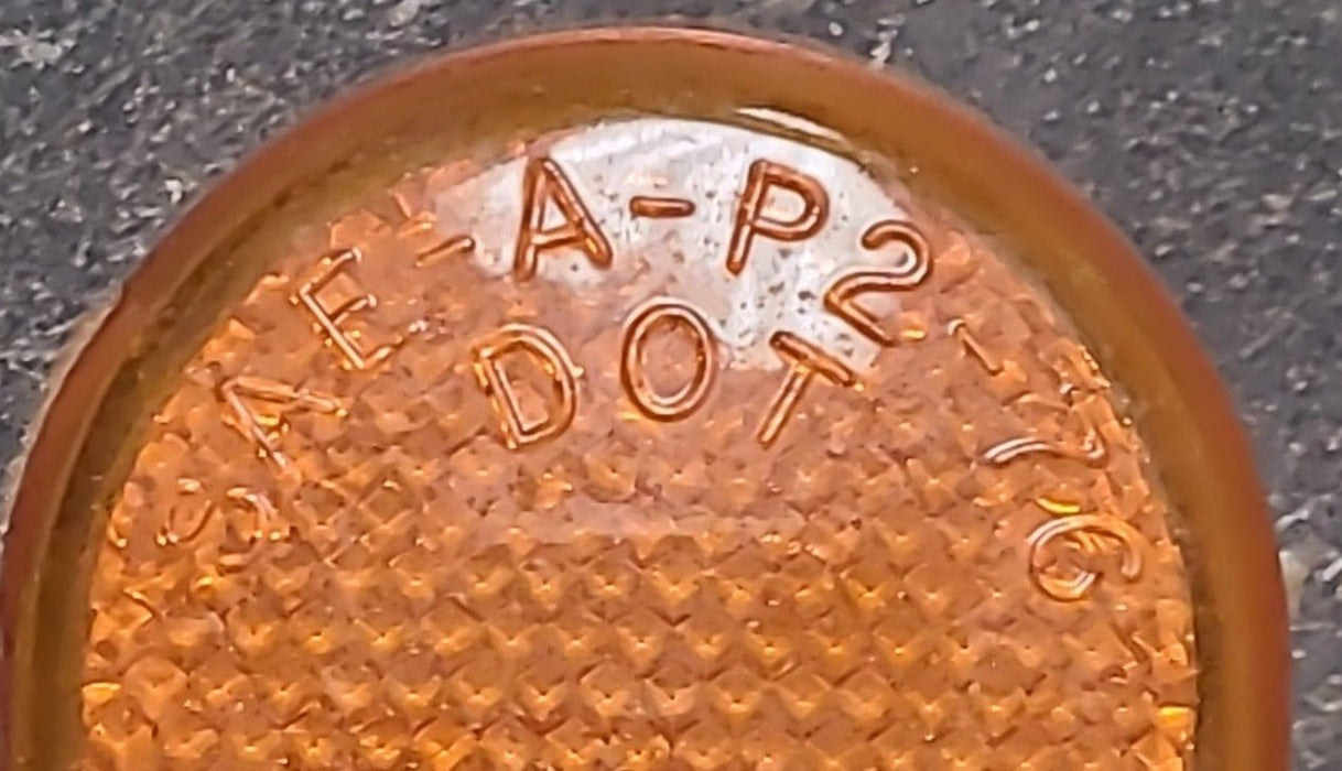 Used Grote 9020 SAE-A-P2-76 DOT Replacement Lens for Marker Light - Amber