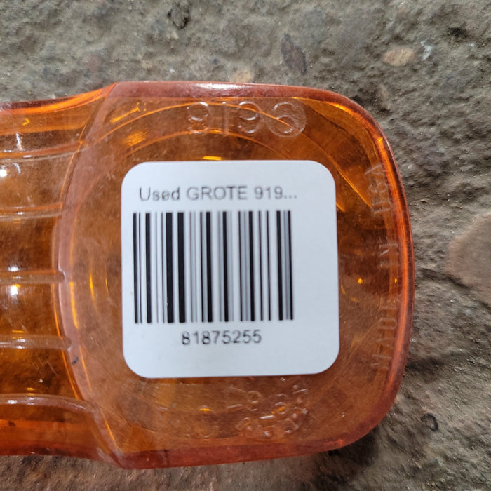 Used GROTE 9196 DOT P2 PC Replacement Lens for Marker Light - Amber