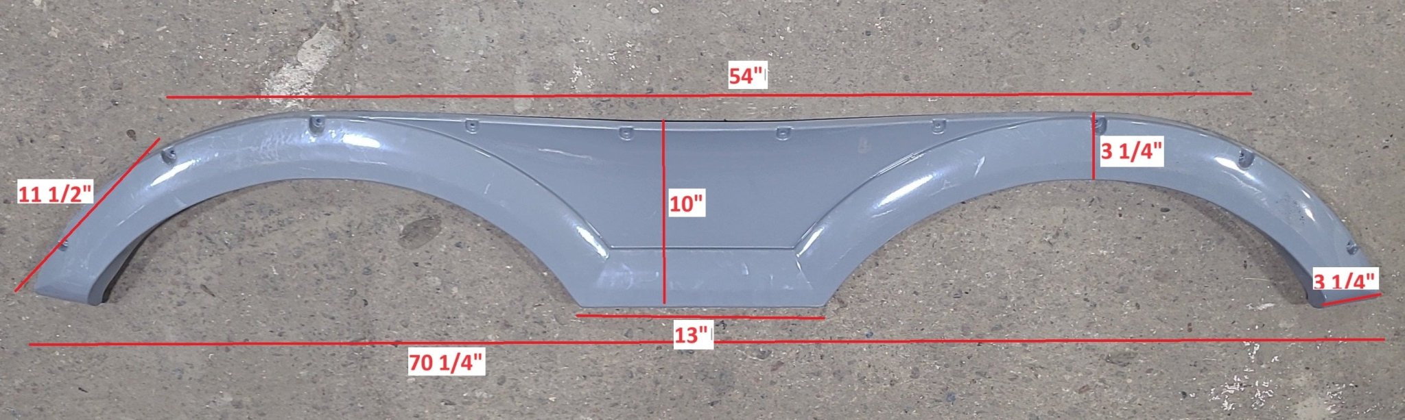 Used Heartland Fender Skirt (grey) 70 1/4" X 11 1/2"