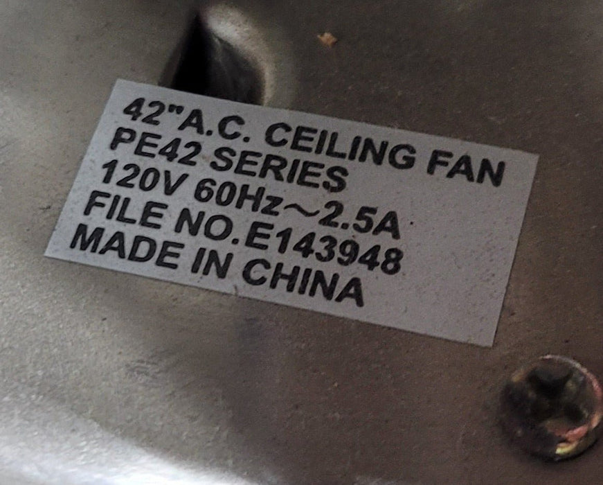 Used Interior Ceiling Mount Fan 42"