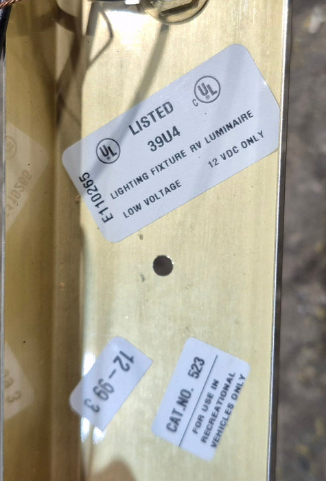 Used Interior Vanity Light Fixture E110265 | Cat. No. 523 - Young Farts RV Parts