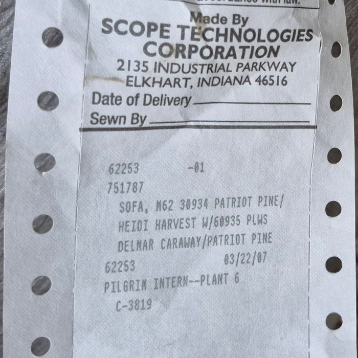 Used Jackknife RV Sofa 61 3/4” x 43"
