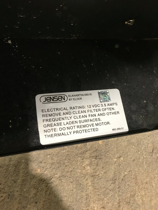 Used Jensen RV Range Hood Fan 63-269-01