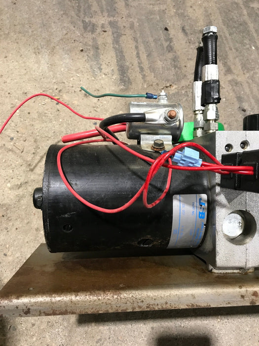 Used JS BARNES RV Slide Out Hydraulic Pump/Motor/Tank Assembly
