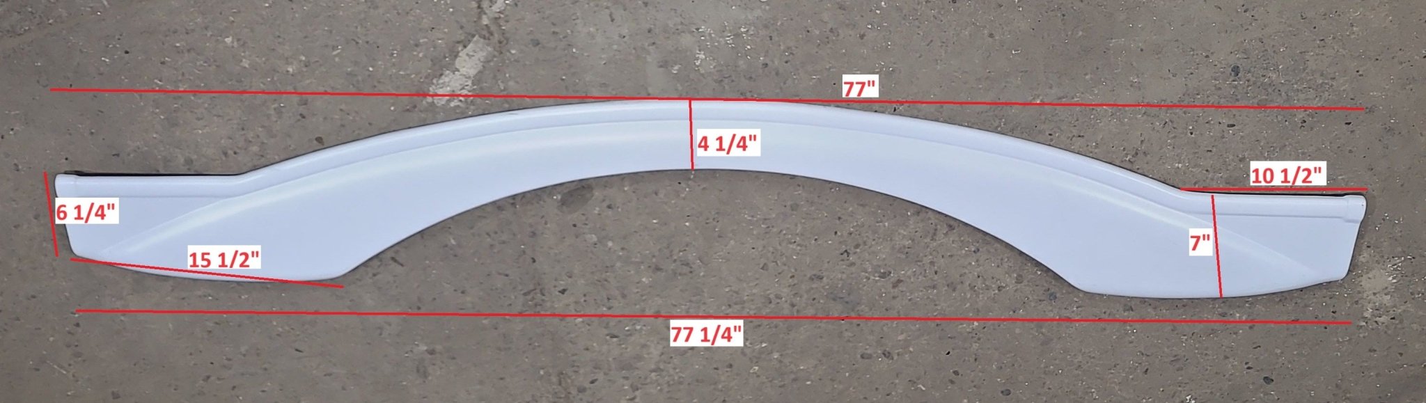 Used Keystone Fender Skirt (white) 77 1/4" X 6 1/4"