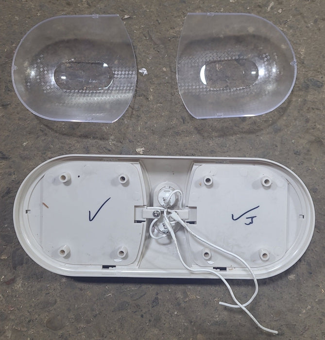 Used Light Fixture *DOUBLE* Off- White