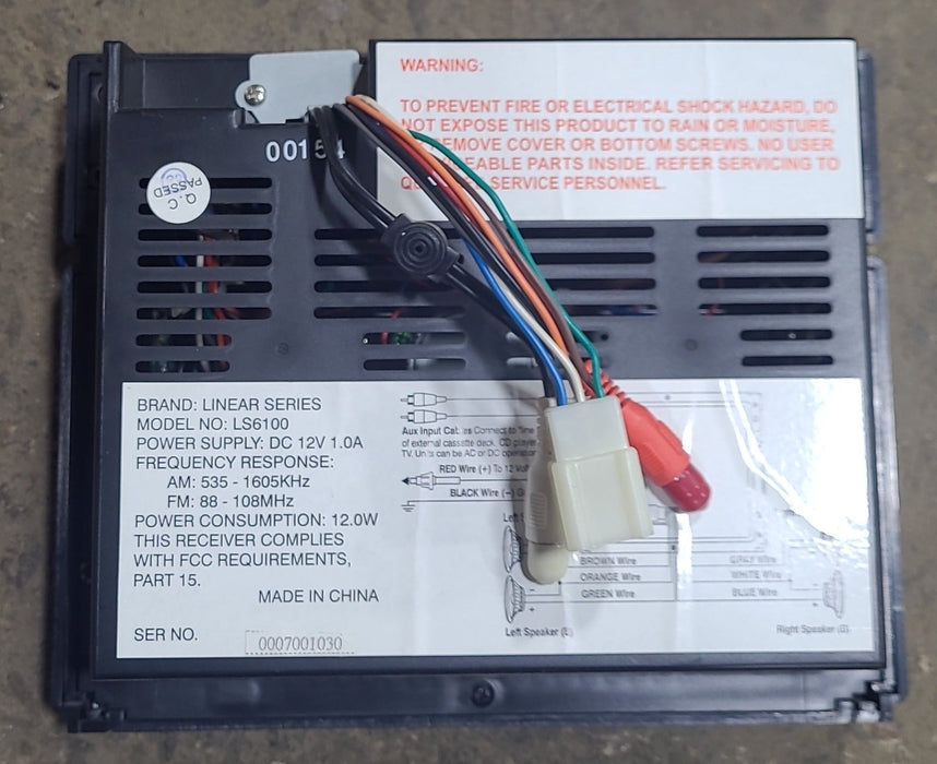 Used Linear Series RV radio LS6100