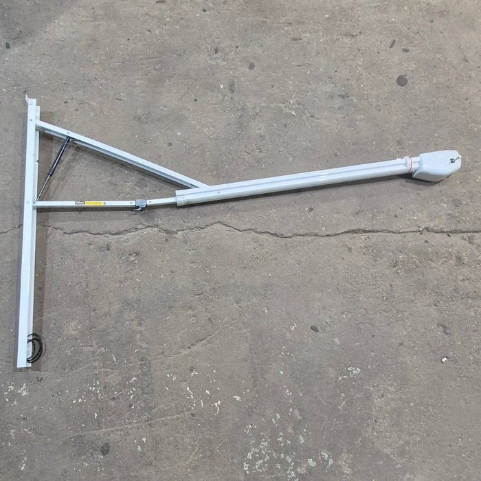 Used Lippert Awning Arm, Drive (Front), White, 59 1/2" - Solera Regal , 672049 (Drive Head) , 688366 (Arm Assembly)