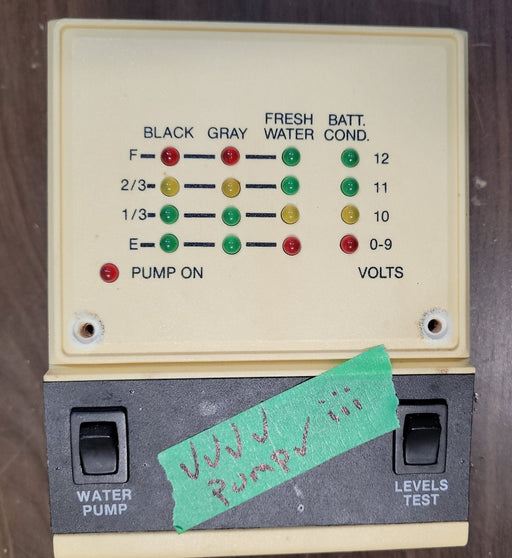 Used LVS Industries Tank Monitor System Panel - 5076 B - Young Farts RV Parts