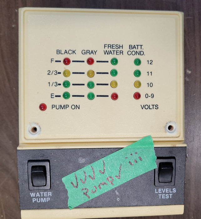 Used LVS Industries Tank Monitor System Panel - 5076 B - Young Farts RV Parts