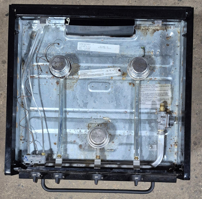 Used Magic Chef 3 Burner RV Range / Cooktop - CLY1631BDB - Young Farts RV Parts