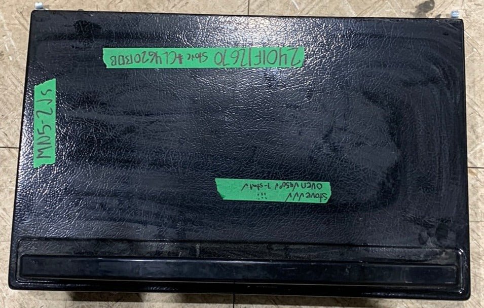 Used Magic Chef Oven Door 2401F12670 (BLACK FACEPLATE) 19 1/2” x 12 1/2”