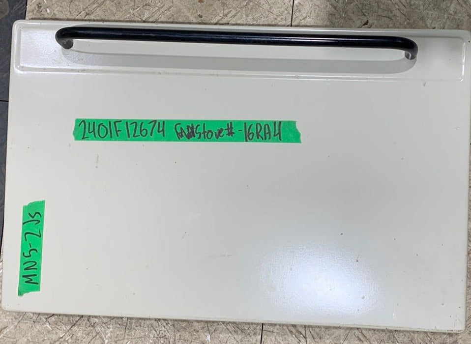 Used Magic Chef Oven Door 2401F12674 (WHITE FACEPLATE) 19 1/2” x 12 1/2”