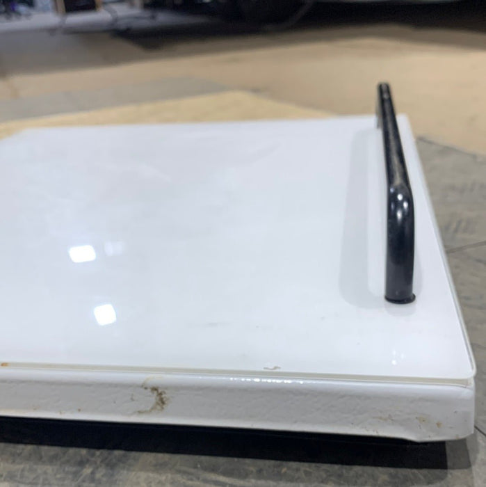 Used Magic Chef Oven Door 74001089 (WHITE FACEPLATE) 19 5/8” x 17 1/8” x 1 1/4" D