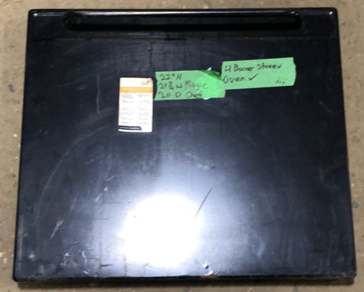 Used Magic Chef Oven Door, Black - 19 1/2" x 17"