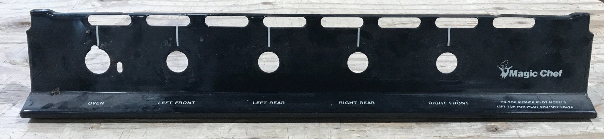 Used Magic Chef Oven Manifold Panel, Black - 2616F05490