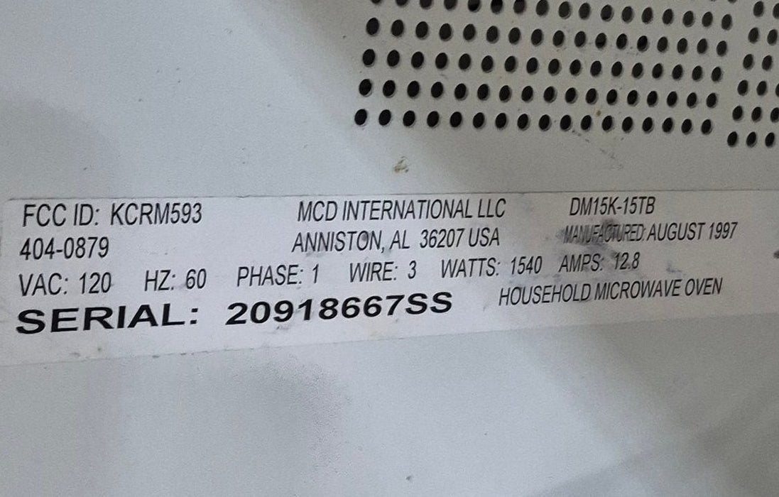 Used Magic Chef RV Microwave - 21 3/4" W x 13 3/4" H x 12 1/2" D
