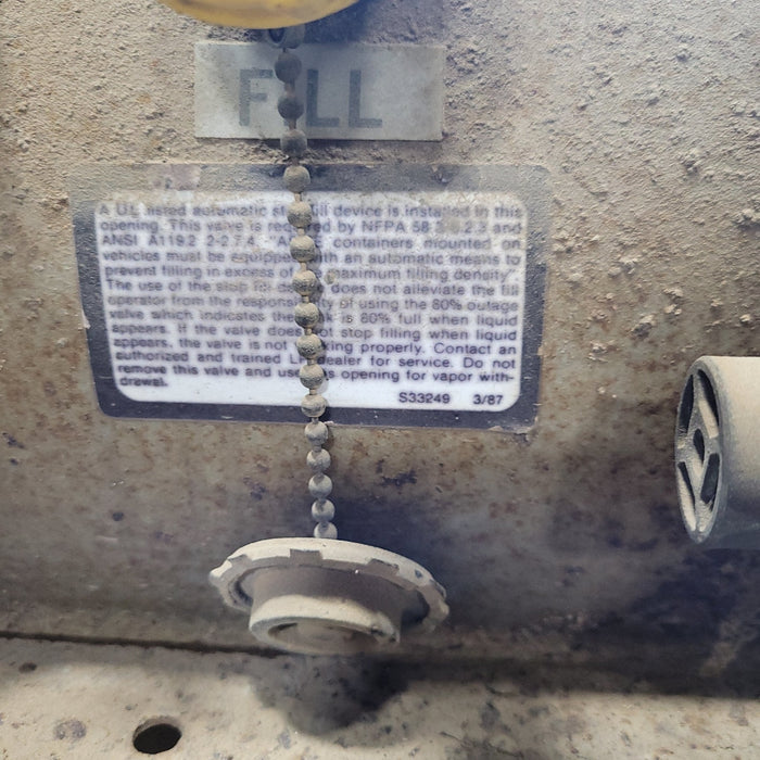 Used Manchester Tank 6829 ASME Permanent Horizontal Mount Propane Tank - 24.2 Gal