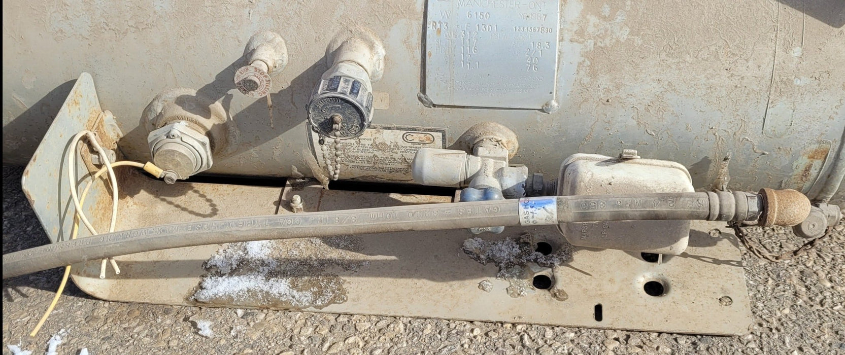 Used Manchester Tank 82809 Permanent Mount Propane Tank