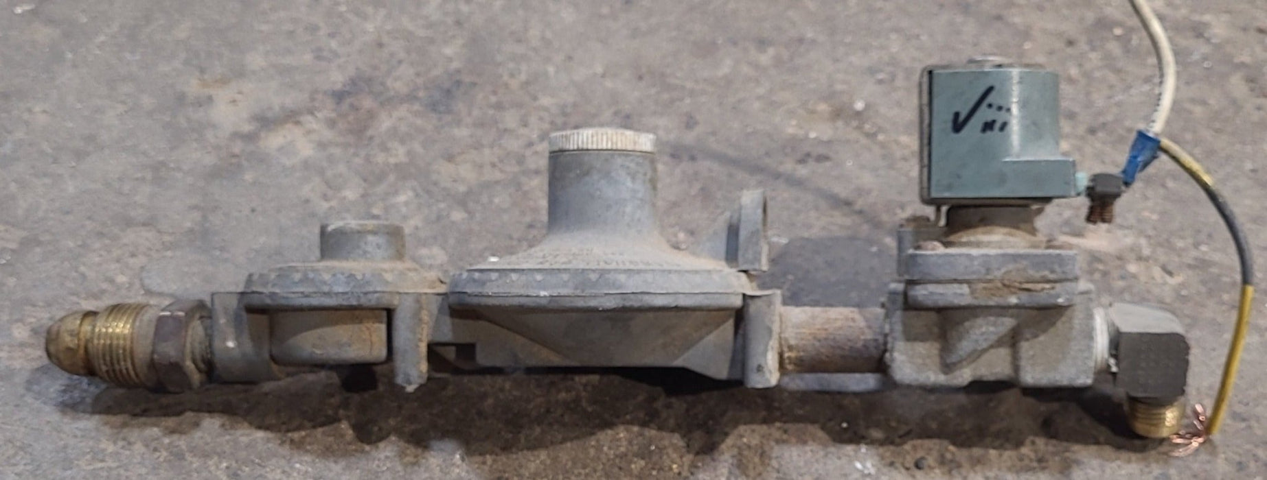 Used Marshall Propane Regulator Model 290 Setup - With 12V Shut Off Solenoid 12v - Young Farts RV Parts