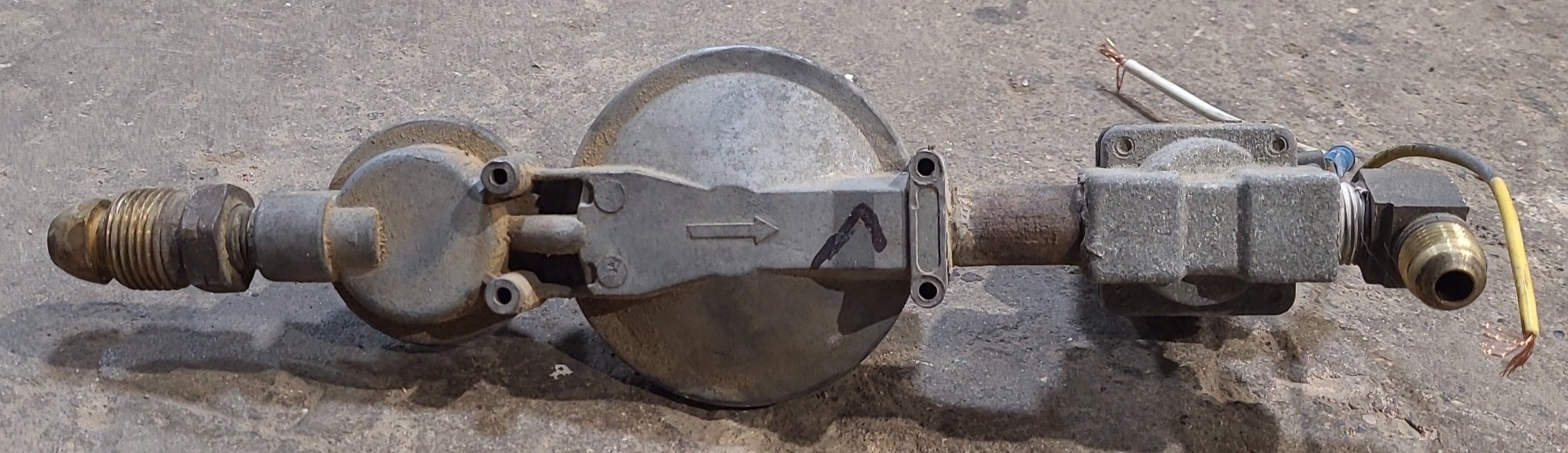 Used Marshall Propane Regulator Model 290 Setup - With 12V Shut Off Solenoid 12v - Young Farts RV Parts