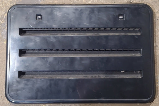 Used Norcold 621156 - Black Air Intake Side Refrigerator Vent- HAS FRAME - Young Farts RV Parts