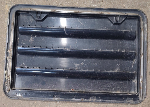 Used Norcold 621156 - Black Air Intake Side Refrigerator Vent- HAS FRAME - Young Farts RV Parts