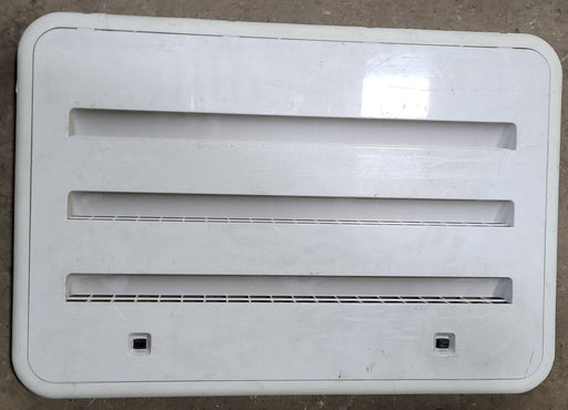 Used Norcold 621156 - Off White Air Intake Side Refrigerator Vent- HAS FRAME - Young Farts RV Parts