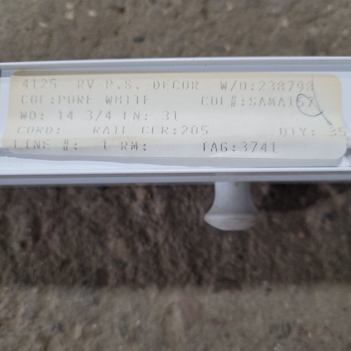Used Off-White Skylight Blind 14 3/4" W X 31" L