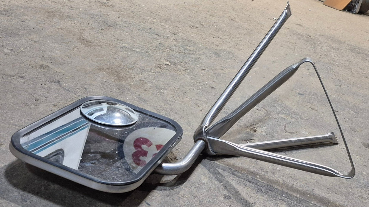 Used Old Style Motorhome Side View Mirror- Passenger Side